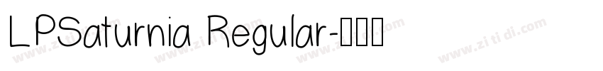 LPSaturnia Regular字体转换
